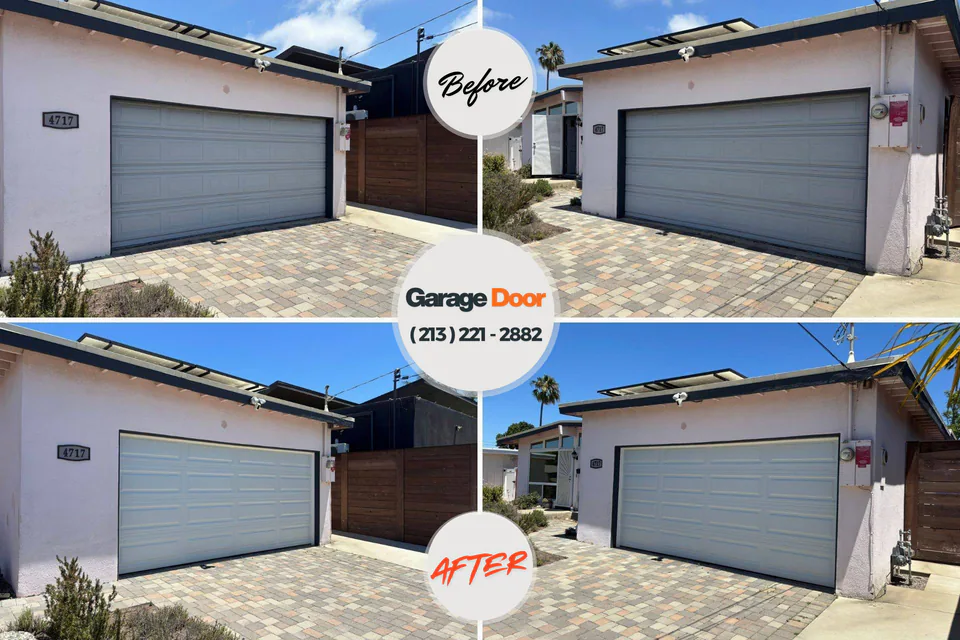 Before and after: garage door opener repair Naples, TX